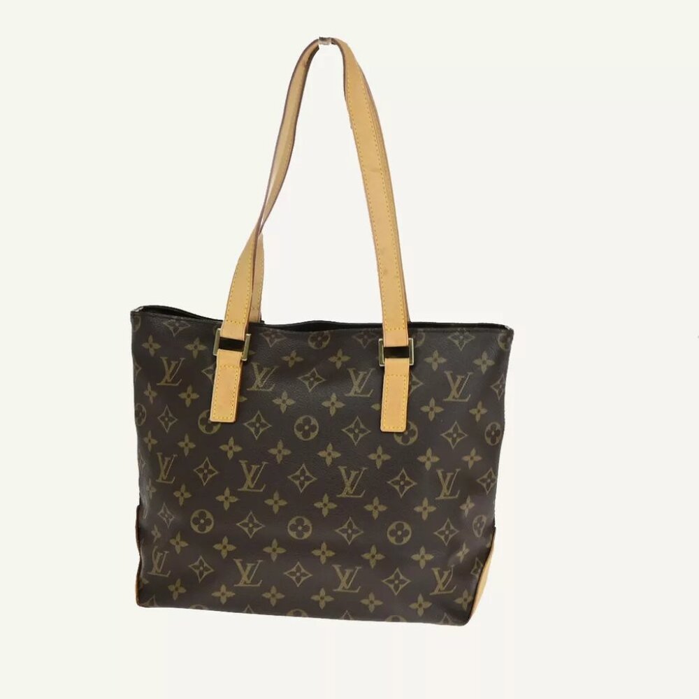 LOUIS VUITTON Cabas Piano Shoulder Bag Monogram Leather Brown M51148 84YF044 - Picture 1 of 15